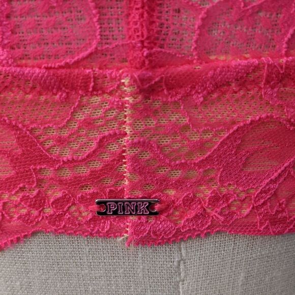 Victoria's Secret PINK Date Racerback Push-up Bra Neon Pink - Picture 4 of 6